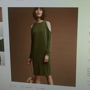 Anthropologie Cold Shoulder Jersey Dress